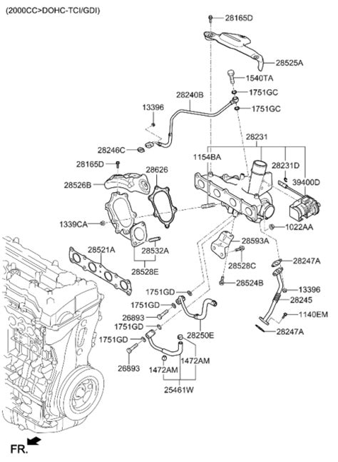 Hyundai Santa Fe Exhaust System Diagram Attractive Design