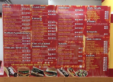 Menu At Super Gyros Restaurant Normal 115 Susan Dr A