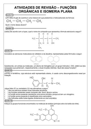 Revisao F Funcoes Isomeria Pdf