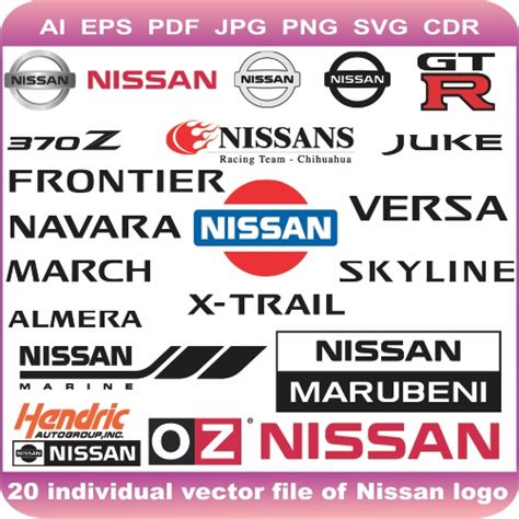 Nissan Car Pack Logo Vector Image