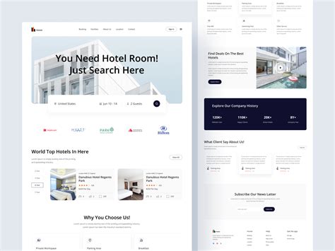 Dribbble Hotel Booking Landing Page Design By Oyasim Ahmed