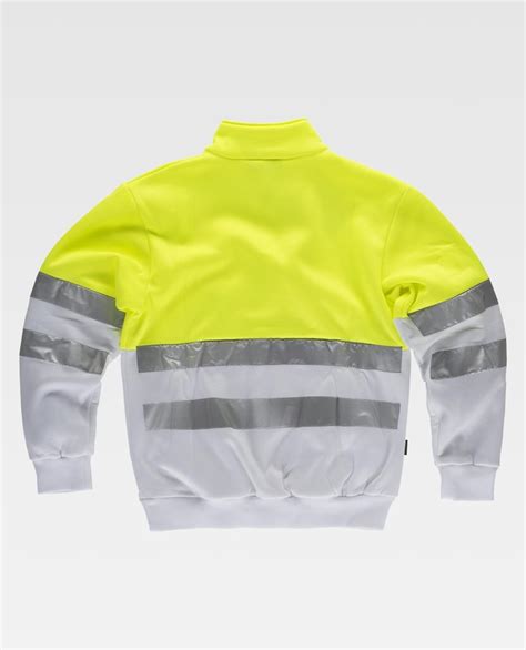 Sudadera Combinada Con Cintas Reflectantes Amarillo Blanco Maxport