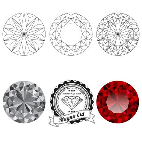 Set Of Lozenge Cut Jewel Views Royalty Free Vector Image