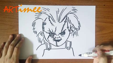 Easy Chucky Drawings In Pencil Face