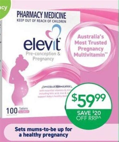 Elevit Pre Conception Pregnancy 100 Tablets Offer At Terry White