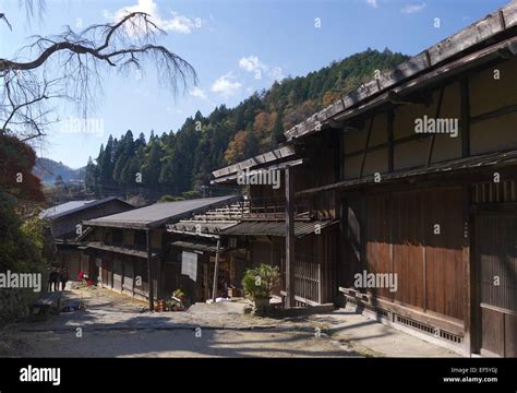 Historic Street In Tsumago Juku Japan Stock Photo Alamy