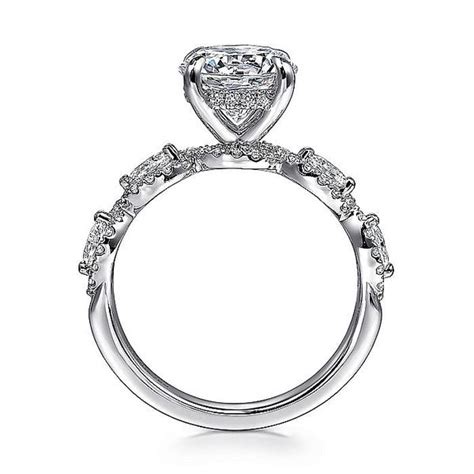 14k White Gold Twisted Round Diamond Engagement Ring Koerbers Fine Jewelry Inc New Albany In