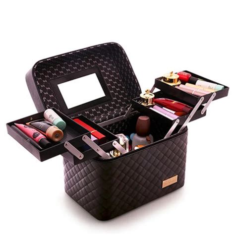 Women Large Capacity Professional Makeup Organizer Fashion Toiletry Cosmetic Bag Multilayer