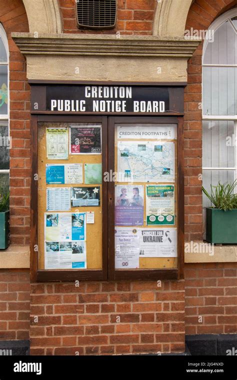 Crediton Devon Uk April Crediton Public Notice Board On