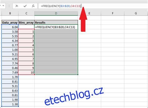 Jak Pou Vat Funkci Frekvence V Excelu Etechblog Cz