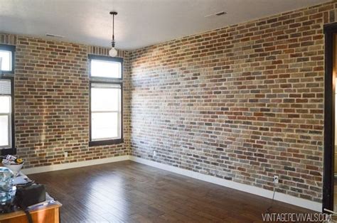 Diy Square Dowel Art Faux Brick Walls Brick Veneer Wall Brick