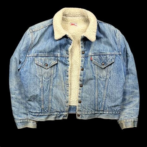 Vintage Levis Sherpa Lined Jean Jacket 70s 80s Siz Gem