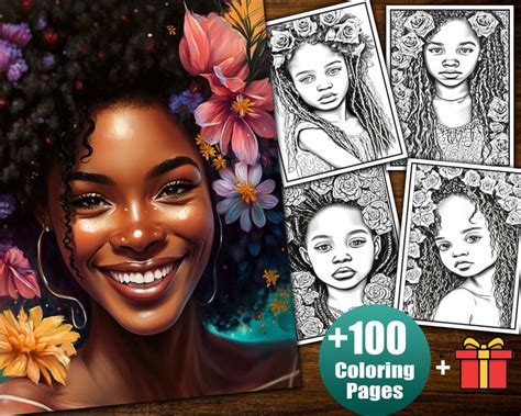 Black Girl Magic Coloring Book Celebrating African American Etsy