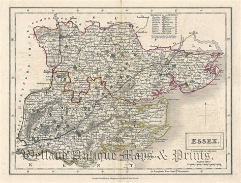 Essex By Sidney Hall To C Welland Antique Maps