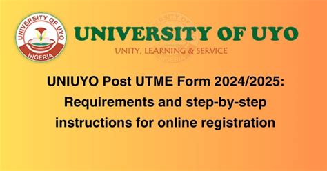 Uniuyo Post Utme Form 20242025 Requirements And Step By Step