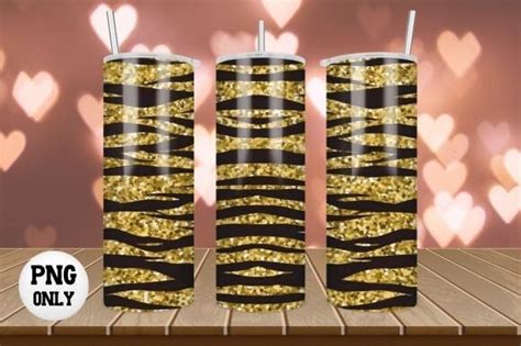 3 Tiger Gold Glitter Tumbler Wrap Designs And Graphics