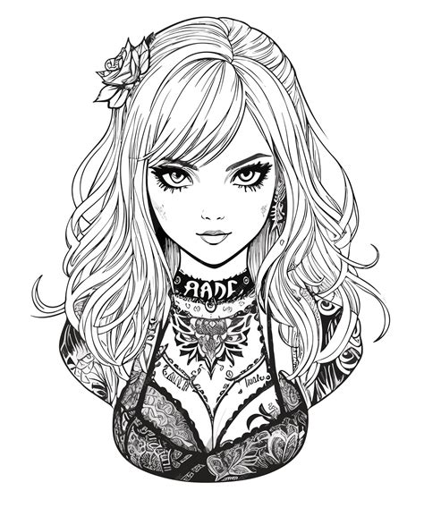 Premium Vector A Vector Art Handdrawn Pencil Of A Bad Girl Sketch Illustration