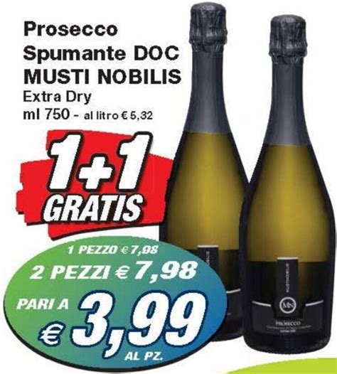 Offerta Musti Nobilis Prosecco Spumante Doc Extra Dry Ml Nel