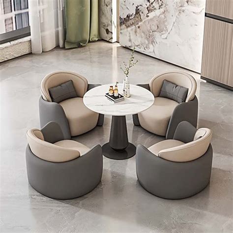 Migety Piece Faux Leather Reception Set Table Included Wayfair