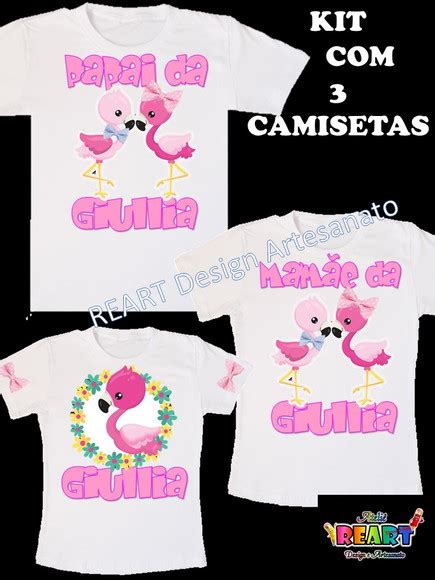 CAMISETA FLAMINGO Elo7 Produtos Especiais