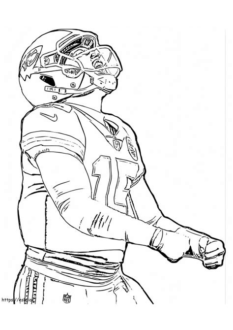 Patrick Mahomes Coloring Page