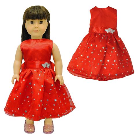 Asian Beauty Asian Red And Gold Traditional Dress With Golden Shoes Clothes Fits 18 Inch Doll