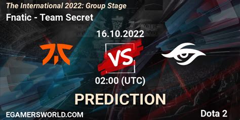 Fnatic Vs Team Secret Betting TIp Match Prediction 16 10 22 Dota 2