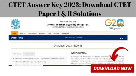 Ctet Answer Key 2023 Paper 1 And 2 Exam Smart Classes