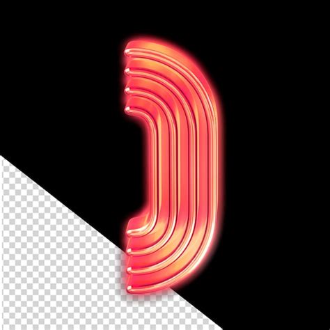 Premium Psd Red Luminous Symbol