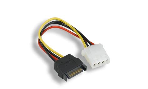 SATA M POWER TO MOLEX 4PIN FEMALE CABLE 7 INCH PCCables