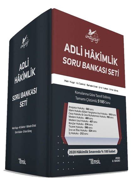 İmtiyaz Adli Hakimlik Soru Bankası Seti Ali Sakinci Fiyat Satın