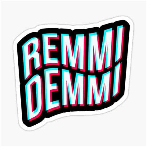 Remmi Demmi Font In Wave Form And Tik Tok Style Sticker For Sale By