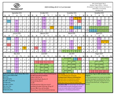 Club Calendar Boys And Girls Clubs Of The Umpqua Valley