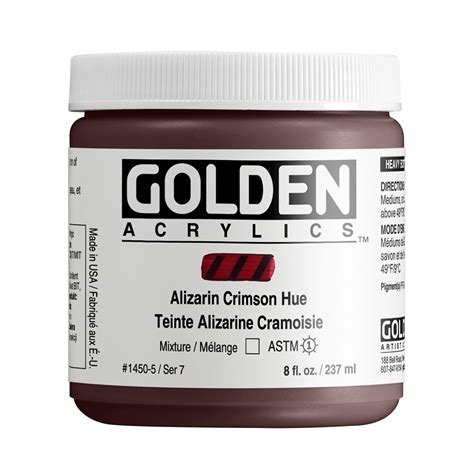 Heavy Body Acrylic Color Alizarin Crimson Hue Golden Artist Colors