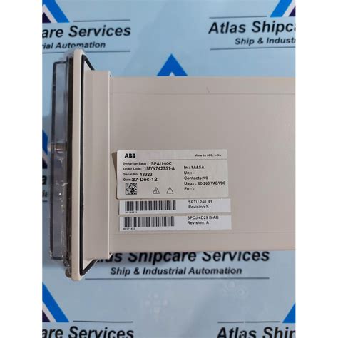 ABB SPAJ 140 C OVERCURRENT AND EARTH FAULT RELAY Atlas Shipcare Services