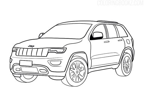 Jeep Coloring Page Coloring Books