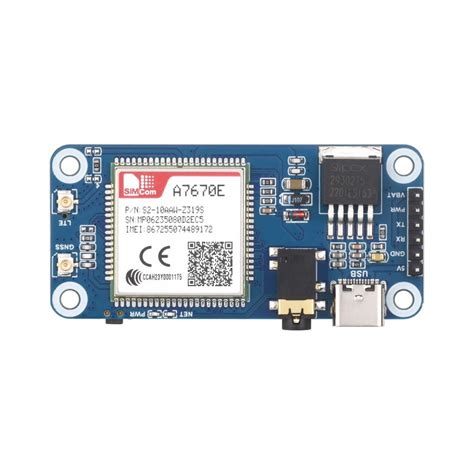 Cat Gsm Gprs Gnss Hat For Raspberry Pi Based On A E Module Lte