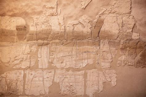 Verschiedene Hieroglyphen An Den W Nden Und S Ulen Des Karnak Tempels