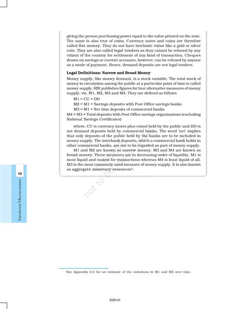 Money And Banking Ncert Book Of Class 12 Introductory Macroeconomics