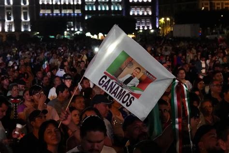 Claudia Sheinbaum Festeja En El Zócalo De La Cdmx Tras Su Victoria