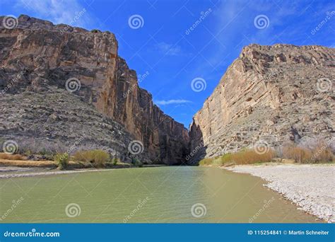 Santa Elena Canyon And Rio Grande River Big Bend National Park Usa