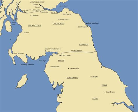 Yr Hen Ogledd - 'The Old North' - Brythonic Northern Britain : r/MapPorn