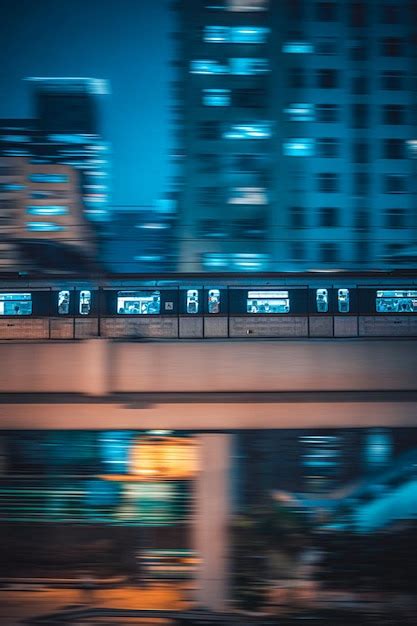 Premium Photo Blurred Motion Of Car On Road At Night