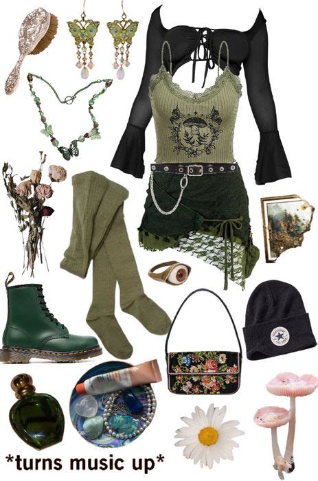 Grunge Fairycore Outfit Shoplook Hippie Style Clothing Earthy