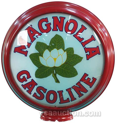 Magnolia Gasoline Globe Porcelain Signs