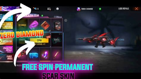 Freefire New Scar Skin Spin Trick How To Get New Scar Skin In