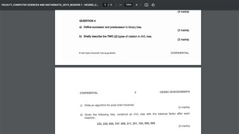 Solved Question 4 A Define Successor And Predecessor In