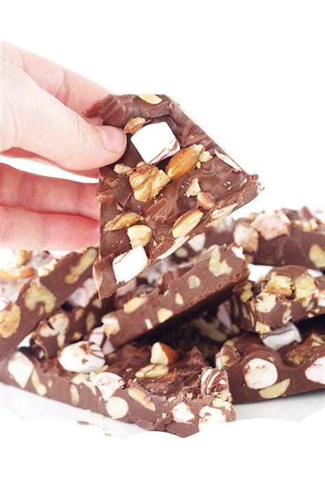 Nutella Rocky Road Bark No Bake Sweetest Menu Recipe Chocolate