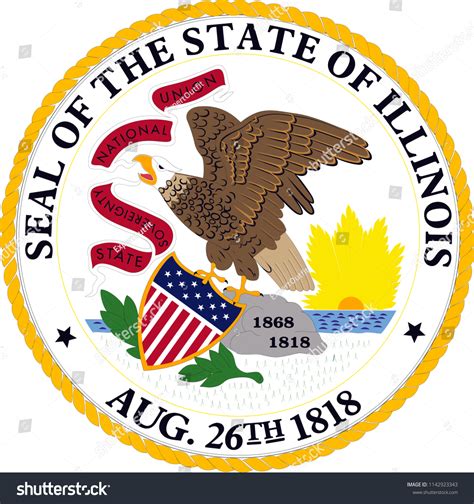 Illinois State Flag Seal Love Heart Stock Vector (Royalty Free) 1142923343 | Shutterstock