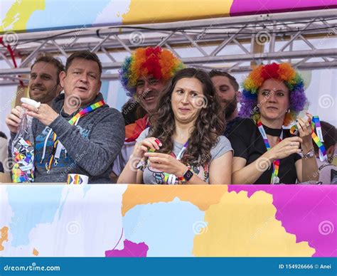 People On A Float Attending The Gay Pride Parade Also Known As Christopher Street Day CSD In